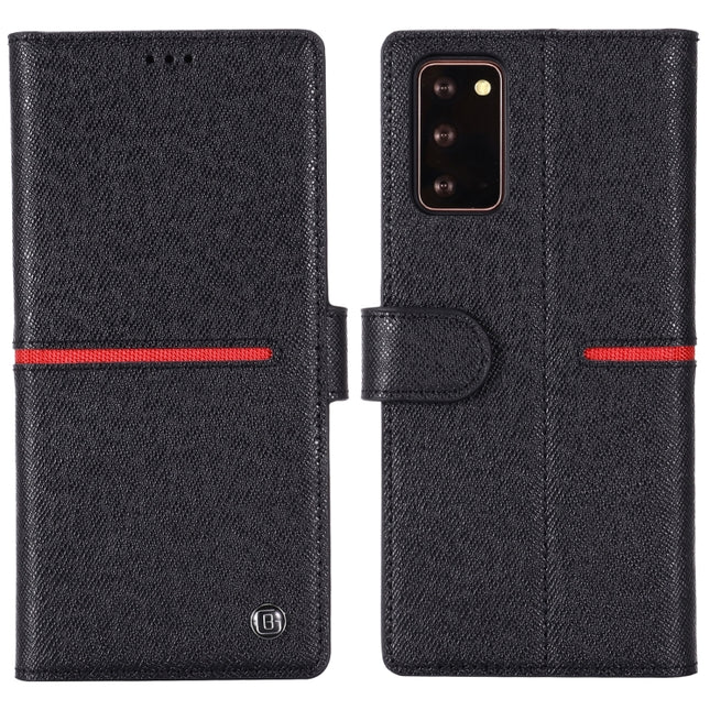 For Samsung Galaxy Note 20 GEBEI Top-grain Leather Horizontal Flip Protective Case with Holder & Card Slots & Wallet & Photo Frame(Black)-garmade.com