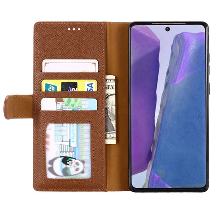 For Samsung Galaxy Note 20 GEBEI Top-grain Leather Horizontal Flip Protective Case with Holder & Card Slots & Wallet & Photo Frame(Brown)-garmade.com
