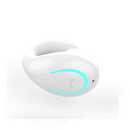 YX08 Ultra-light Ear-hook Wireless V5.0 Bluetooth Earphones Ear Clip Stereo Bluetooth Headset with Mic(White)-garmade.com