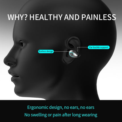YX08 Ultra-light Ear-hook Wireless V5.0 Bluetooth Earphones Ear Clip Stereo Bluetooth Headset with Mic(Pink)-garmade.com