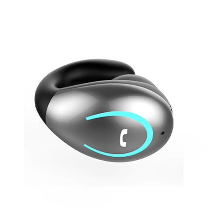 YX08 Ultra-light Ear-hook Wireless V5.0 Bluetooth Earphones Ear Clip Stereo Bluetooth Headset with Mic(Grey)-garmade.com