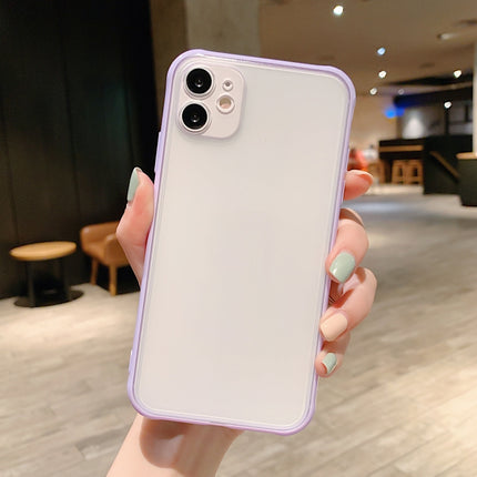 Shockproof Acrylic Protective Case For iPhone 12 mini(Purple)-garmade.com