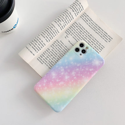 Shockproof Colorful Glitter Marble Protective Case For iPhone 12 Pro Max(Blue Purple)-garmade.com