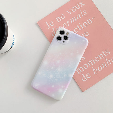 Shockproof Colorful Glitter Marble Protective Case For iPhone 11 Pro(Pink Blue)-garmade.com