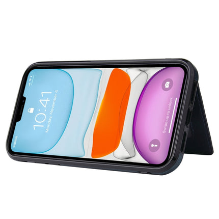 PU + TPU + PC Shockproof Back Cover Case with Card Slot & Holder For iPhone 11 Pro Max(Blue)-garmade.com