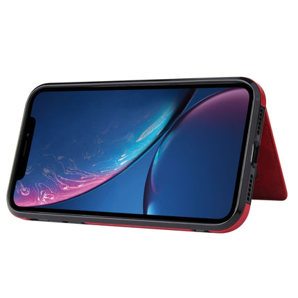 PU + TPU + PC Shockproof Back Cover Case with Card Slot & Holder For iPhone XS / X(Red)-garmade.com