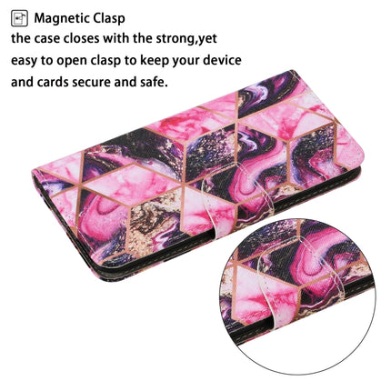 Coloured Drawing Pattern Horizontal Flip PU Leather Case with Holder & Card Slots & Wallet & Lanyard For iPhone 6 & 6s(Purple Marble)-garmade.com