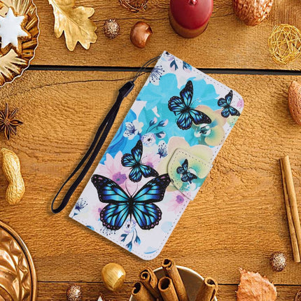Coloured Drawing Pattern Horizontal Flip PU Leather Case with Holder & Card Slots & Wallet & Lanyard For iPhone 6 & 6s(Purple Butterfly)-garmade.com