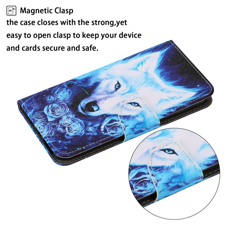 Coloured Drawing Pattern Horizontal Flip PU Leather Case with Holder & Card Slots & Wallet & Lanyard For iPhone 6 Plus & 6s Plus(Rose Wolf)-garmade.com