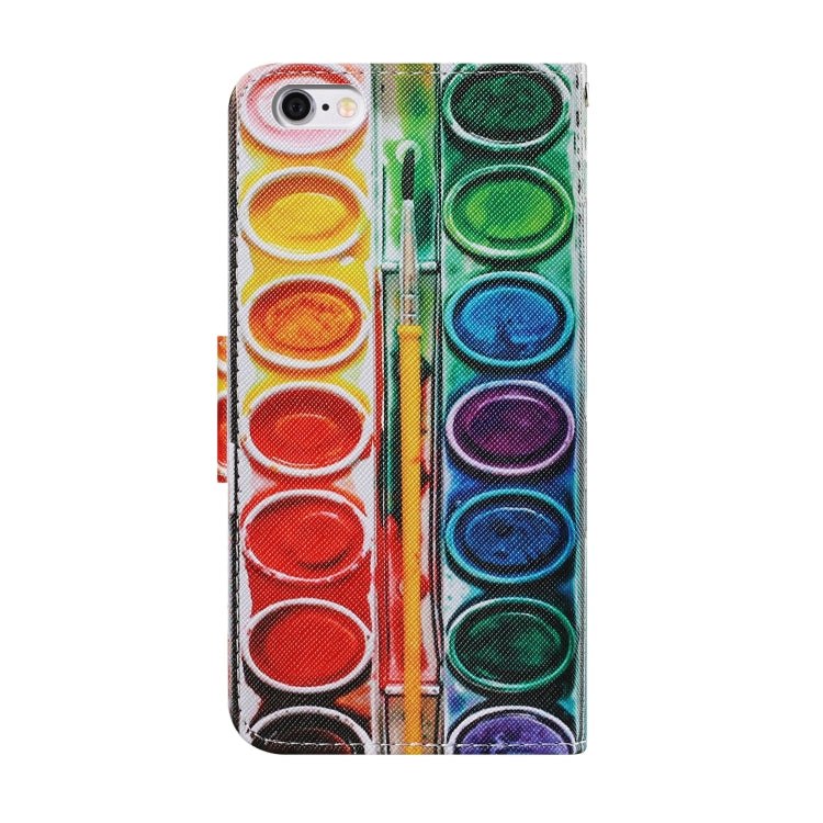 Coloured Drawing Pattern Horizontal Flip PU Leather Case with Holder & Card Slots & Wallet & Lanyard For iPhone 6 Plus & 6s Plus(Eye Shadow)-garmade.com