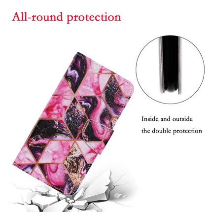 Coloured Drawing Pattern Horizontal Flip PU Leather Case with Holder & Card Slots & Wallet & Lanyard For iPhone 6 Plus & 6s Plus(Purple Marble)-garmade.com