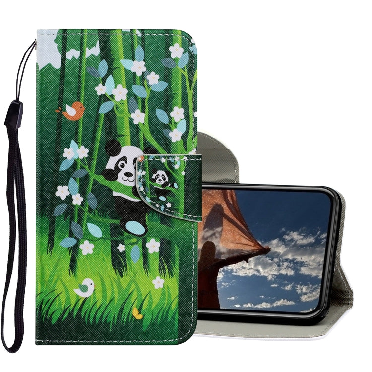 Coloured Drawing Pattern Horizontal Flip PU Leather Case with Holder & Card Slots & Wallet & Lanyard For iPhone X / XS(Panda)-garmade.com