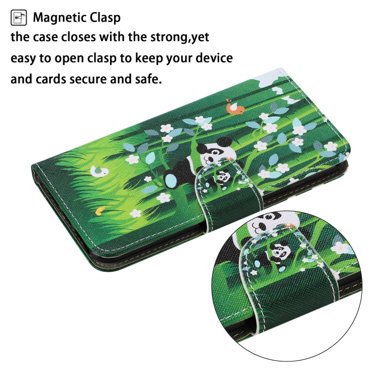 Coloured Drawing Pattern Horizontal Flip PU Leather Case with Holder & Card Slots & Wallet & Lanyard For iPhone X / XS(Panda)-garmade.com