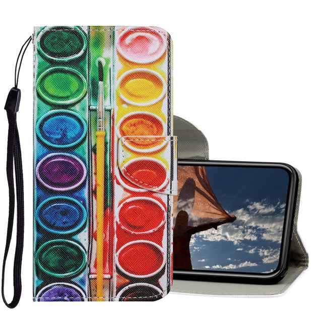 Coloured Drawing Pattern Horizontal Flip PU Leather Case with Holder & Card Slots & Wallet & Lanyard For iPhone XR(Eye Shadow)-garmade.com