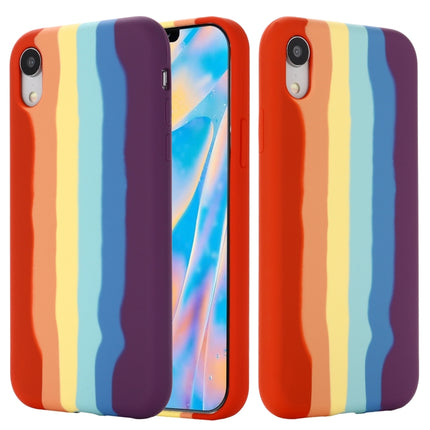 Rainbow Liquid Silicone Shockproof Full Coverage Protective Case For iPhone XS / X-garmade.com