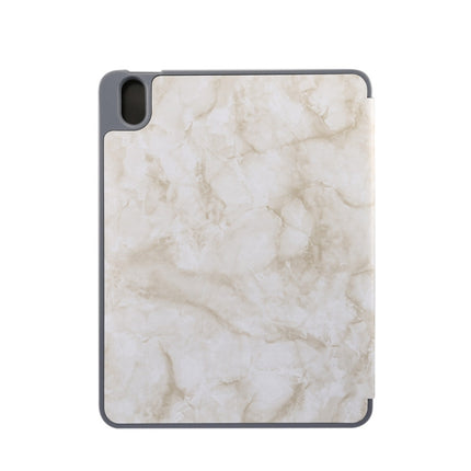 Marble Texture Pattern Horizontal Flip Leather Case, with Three-folding Holder & Sleep / Wake-up For iPad Air 2022 / 2020 10.9(Smoky Gray)-garmade.com