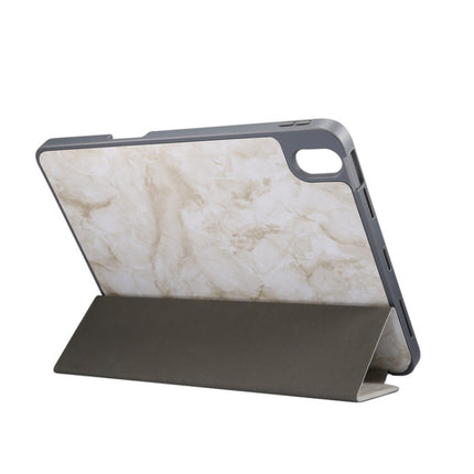 Marble Texture Pattern Horizontal Flip Leather Case, with Three-folding Holder & Sleep / Wake-up For iPad Air 2022 / 2020 10.9(Smoky Gray)-garmade.com