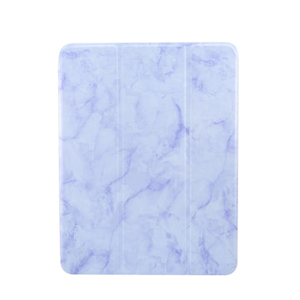 Marble Texture Pattern Horizontal Flip Leather Case, with Three-folding Holder & Sleep / Wake-up For iPad Air 2022 / 2020 10.9(Purple)-garmade.com