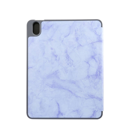 Marble Texture Pattern Horizontal Flip Leather Case, with Three-folding Holder & Sleep / Wake-up For iPad Air 2022 / 2020 10.9(Purple)-garmade.com