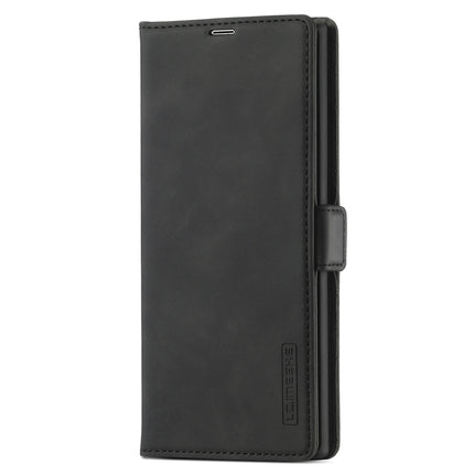 For Samsung Galaxy Note10 LC.IMEEK Strong Magnetism Ultra-thin Horizontal Flip Shockproof Matte TPU + PU Leather Case with Holder & Card Slots & Wallet(Black)-garmade.com
