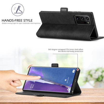 For Samsung Galaxy Note20 Ultra LC.IMEEK Strong Magnetism Ultra-thin Horizontal Flip Shockproof Matte TPU + PU Leather Case with Holder & Card Slots & Wallet(Black)-garmade.com