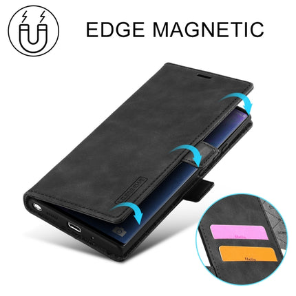 For Samsung Galaxy Note20 Ultra LC.IMEEK Strong Magnetism Ultra-thin Horizontal Flip Shockproof Matte TPU + PU Leather Case with Holder & Card Slots & Wallet(Black)-garmade.com