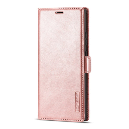 For Samsung Galaxy Note20 Ultra LC.IMEEK Strong Magnetism Ultra-thin Horizontal Flip Shockproof Matte TPU + PU Leather Case with Holder & Card Slots & Wallet(Rose Gold)-garmade.com