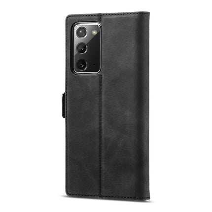For Samsung Galaxy Note20 LC.IMEEK Strong Magnetism Ultra-thin Horizontal Flip Shockproof Matte TPU + PU Leather Case with Holder & Card Slots & Wallet(Black)-garmade.com