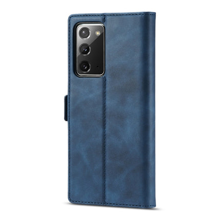 For Samsung Galaxy Note20 LC.IMEEK Strong Magnetism Ultra-thin Horizontal Flip Shockproof Matte TPU + PU Leather Case with Holder & Card Slots & Wallet(Blue)-garmade.com