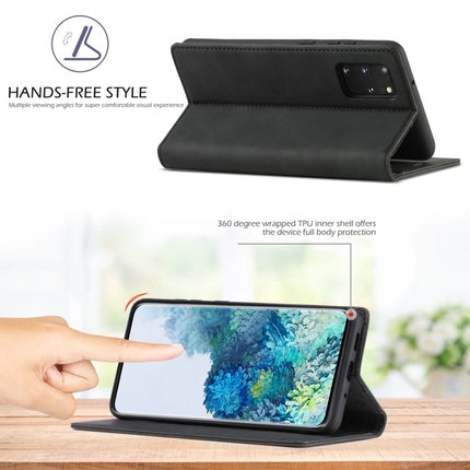 For Samsung Galaxy S20 LC.IMEEKE Strong Magnetism Ultra-thin Horizontal Flip Shockproof Matte TPU + PU Leather Case with Holder & Card Slots & Wallet(Black)-garmade.com