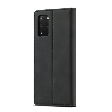 For Samsung Galaxy S20+ LC.IMEEKE Strong Magnetism Ultra-thin Horizontal Flip Shockproof Matte TPU + PU Leather Case with Holder & Card Slots & Wallet(Black)-garmade.com