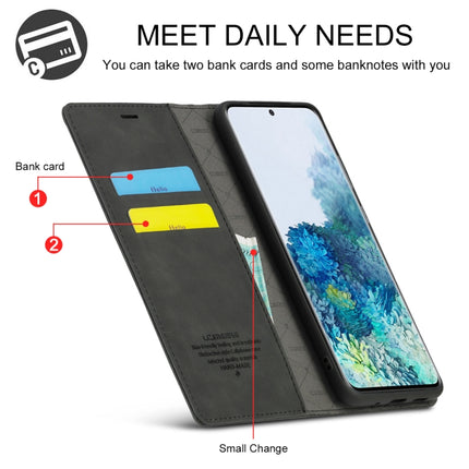 For Samsung Galaxy S20+ LC.IMEEKE Strong Magnetism Ultra-thin Horizontal Flip Shockproof Matte TPU + PU Leather Case with Holder & Card Slots & Wallet(Black)-garmade.com