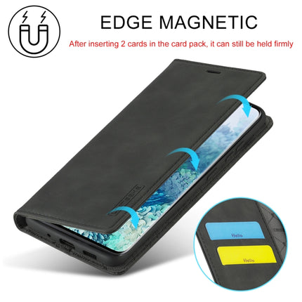 For Samsung Galaxy S20+ LC.IMEEKE Strong Magnetism Ultra-thin Horizontal Flip Shockproof Matte TPU + PU Leather Case with Holder & Card Slots & Wallet(Black)-garmade.com