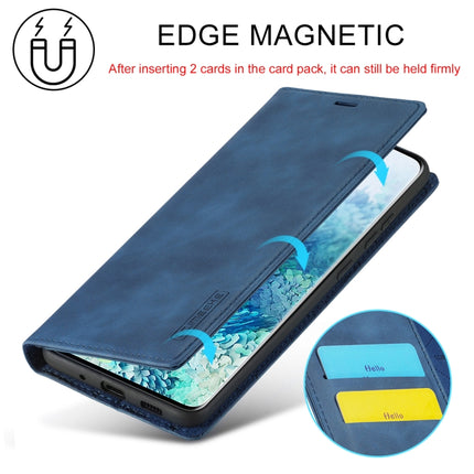 For Samsung Galaxy S20+ LC.IMEEKE Strong Magnetism Ultra-thin Horizontal Flip Shockproof Matte TPU + PU Leather Case with Holder & Card Slots & Wallet(Blue)-garmade.com