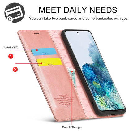 For Samsung Galaxy S20 Ultra LC.IMEEKE Strong Magnetism Ultra-thin Horizontal Flip Shockproof Matte TPU + PU Leather Case with Holder & Card Slots & Wallet(Rose Gold)-garmade.com