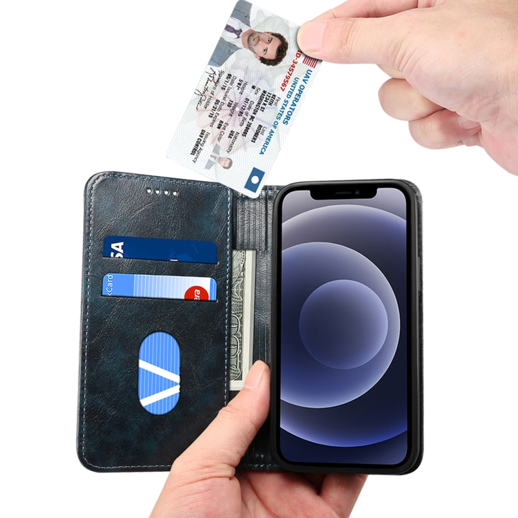 Baroque Simple Horizontal Flip Leather Case with Holder & Card Slots & Wallet For iPhone 12 mini(Black)-garmade.com