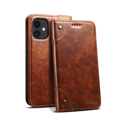 Baroque Simple Horizontal Flip Leather Case with Holder & Card Slots & Wallet For iPhone 12 mini(Light Brown)-garmade.com