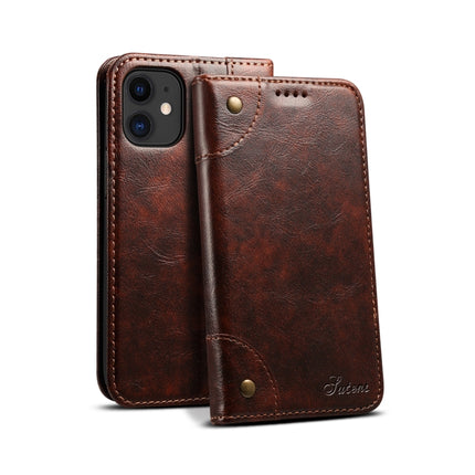 Baroque Simple Horizontal Flip Leather Case with Holder & Card Slots & Wallet For iPhone 12 mini(Dark Brown)-garmade.com