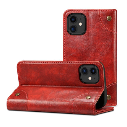 Baroque Simple Horizontal Flip Leather Case with Holder & Card Slots & Wallet For iPhone 12 mini(Red)-garmade.com