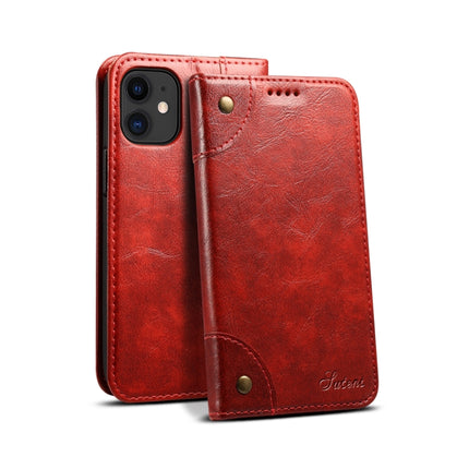 Baroque Simple Horizontal Flip Leather Case with Holder & Card Slots & Wallet For iPhone 12 mini(Red)-garmade.com