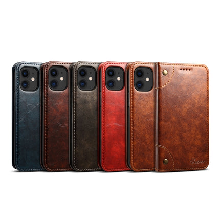 Baroque Simple Horizontal Flip Leather Case with Holder & Card Slots & Wallet For iPhone 12 mini(Dark Brown)-garmade.com