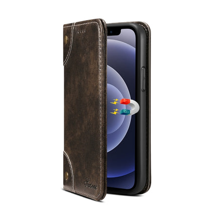 Baroque Simple Horizontal Flip Leather Case with Holder & Card Slots & Wallet For iPhone 12 / 12 Pro(Black)-garmade.com