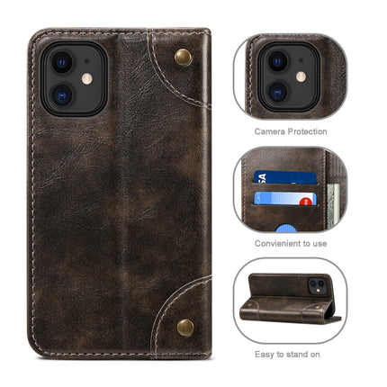 Baroque Simple Horizontal Flip Leather Case with Holder & Card Slots & Wallet For iPhone 12 Pro Max(Black)-garmade.com