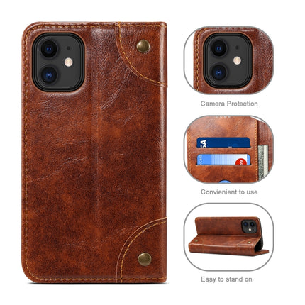 Baroque Simple Horizontal Flip Leather Case with Holder & Card Slots & Wallet For iPhone 12 Pro Max(Light Brown)-garmade.com
