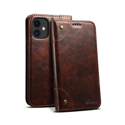 Baroque Simple Horizontal Flip Leather Case with Holder & Card Slots & Wallet For iPhone 12 Pro Max(Dark Brown)-garmade.com