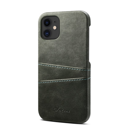 Calf Texture Back Cover Protective Case with Card Slots For iPhone 12 mini(Grey)-garmade.com