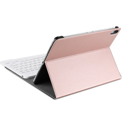 A098 Detachable Ultra-thin ABS Bluetooth Keyboard Tablet Case for iPad Air 4 10.9 inch (2020), with Stand(Rose Gold)-garmade.com