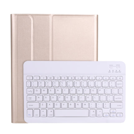 A098B TPU Detachable Ultra-thin Bluetooth Keyboard Tablet Case for iPad Air 4 10.9 inch (2020), with Stand & Pen Slot(Gold)-garmade.com