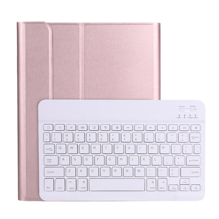 A098B TPU Detachable Ultra-thin Bluetooth Keyboard Tablet Case for iPad Air 4 10.9 inch (2020), with Stand & Pen Slot(Rose Gold)-garmade.com