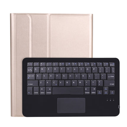 A098B-A Detachable ABS Ultra-thin Bluetooth Keyboard + TPU Tablet Case for iPad Air 4 10.9 inch (2020), with Stand & Pen Slot & Touch(Gold)-garmade.com